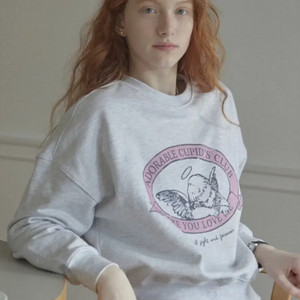 논로컬 큐피드 맨투맨 라이트그레이 새상품