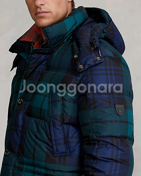 폴로 랄프로렌 블랙워치 미드패딩 L사이즈 / 구스충전--0