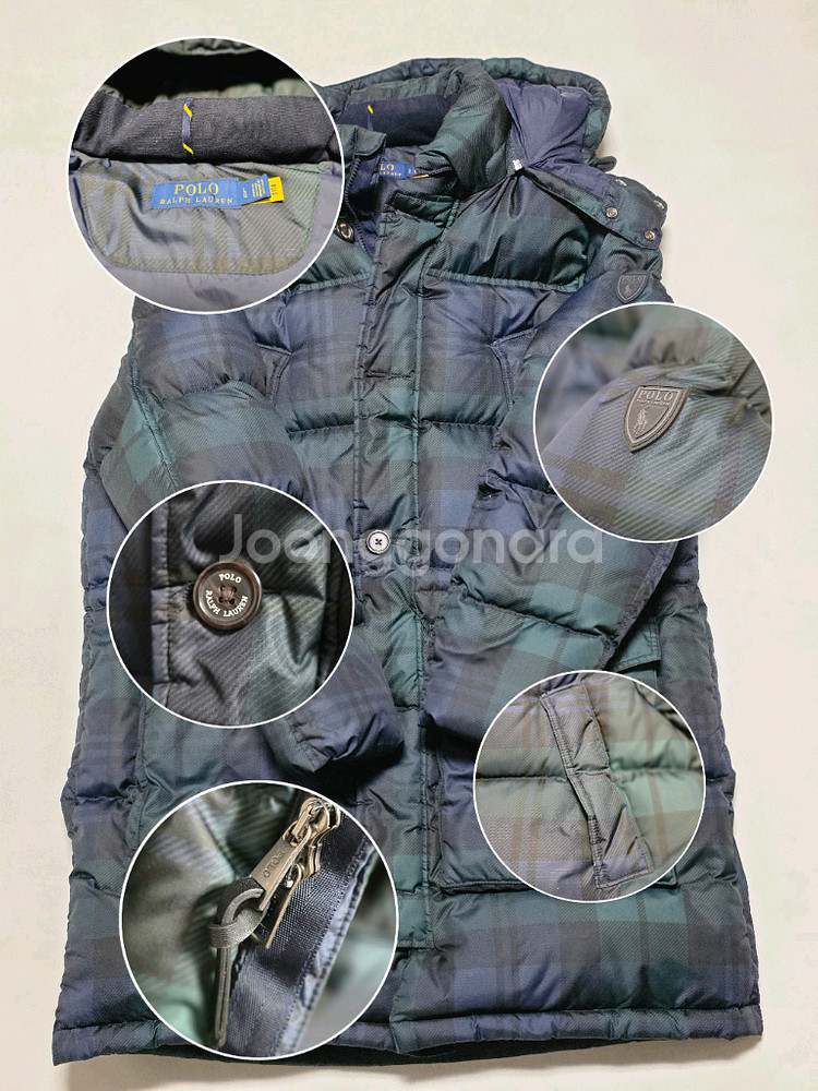 폴로 랄프로렌 블랙워치 미드패딩 L사이즈 / 구스충전--1