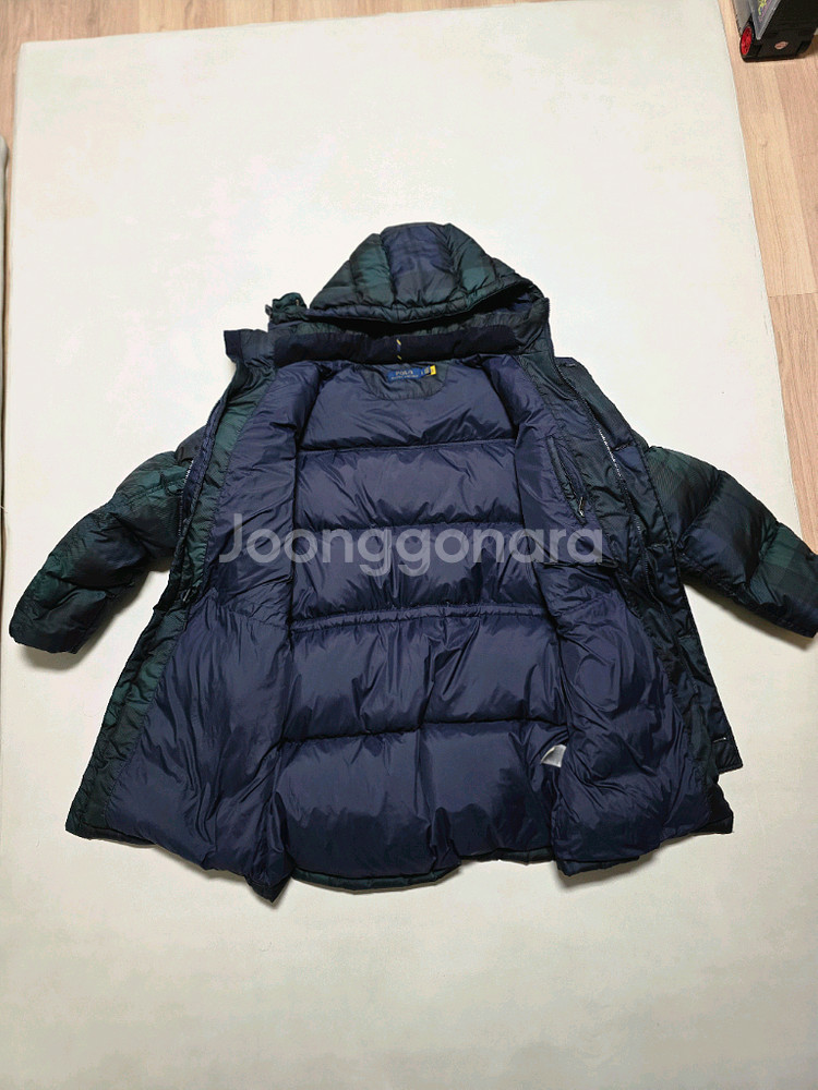 폴로 랄프로렌 블랙워치 미드패딩 L사이즈 / 구스충전--5