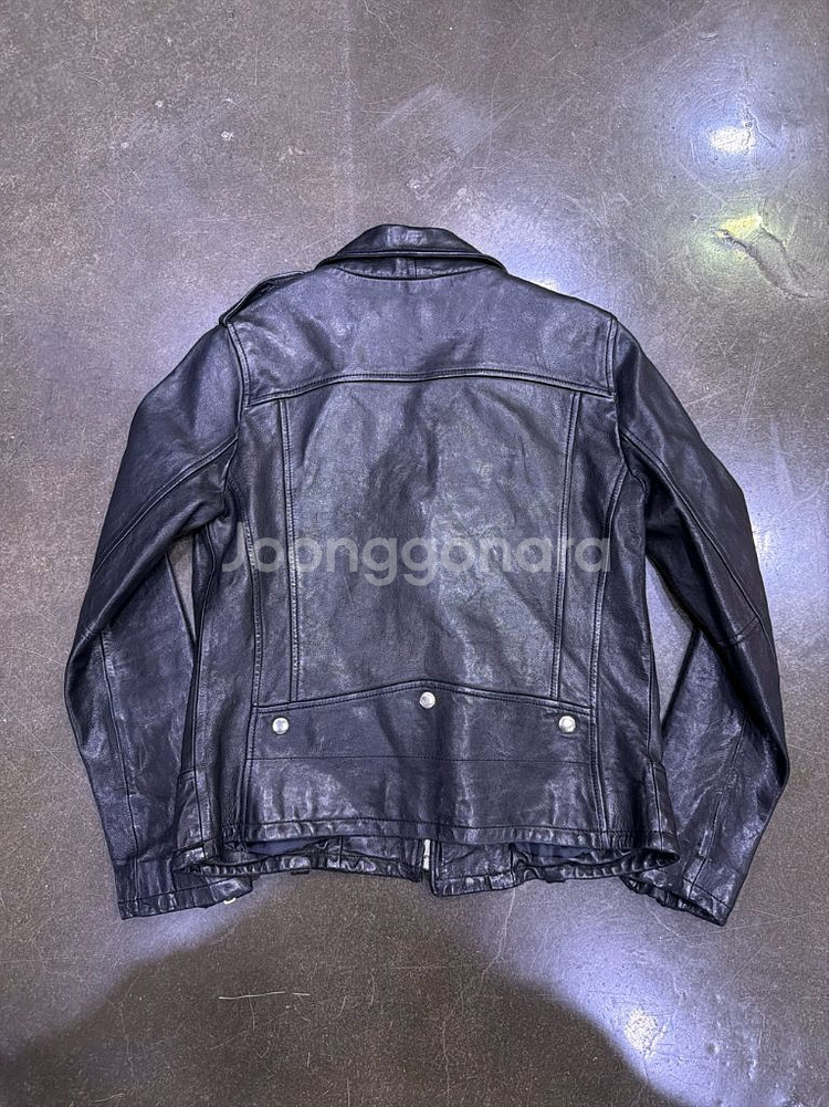 빈티지 양가죽 워싱 레더 지퍼 더블 라이더자켓 S--1