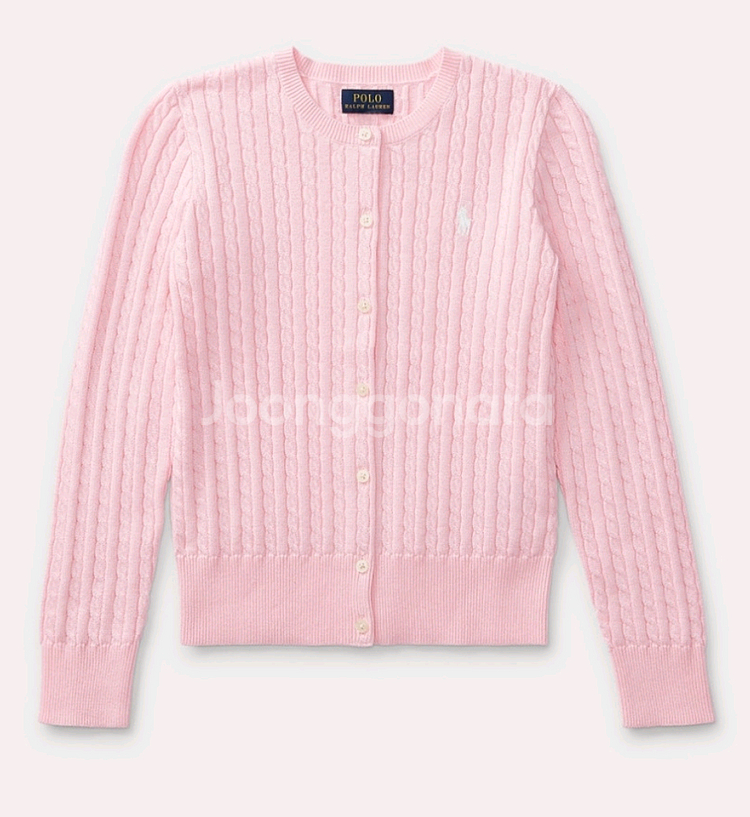 폴로 걸즈 가디건 핑크 XL--0