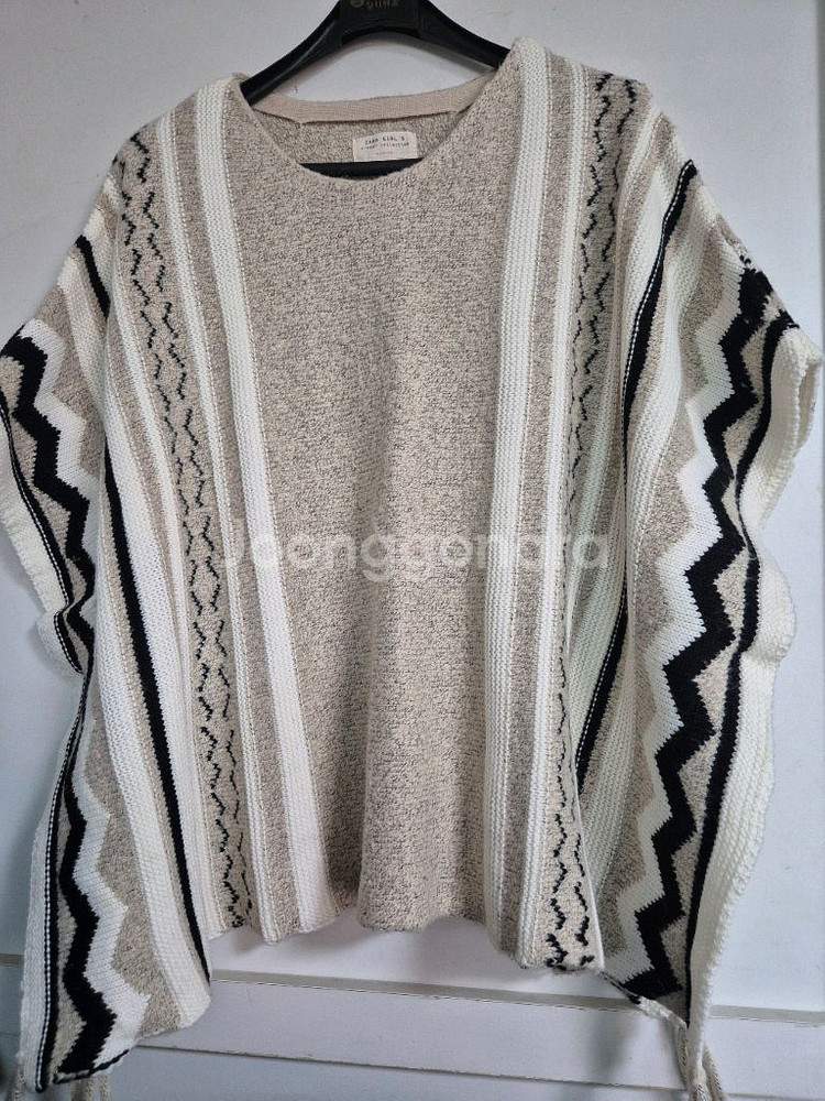 자라 걸즈 케이프 스타일 니트 망토 판쵸 Free--0