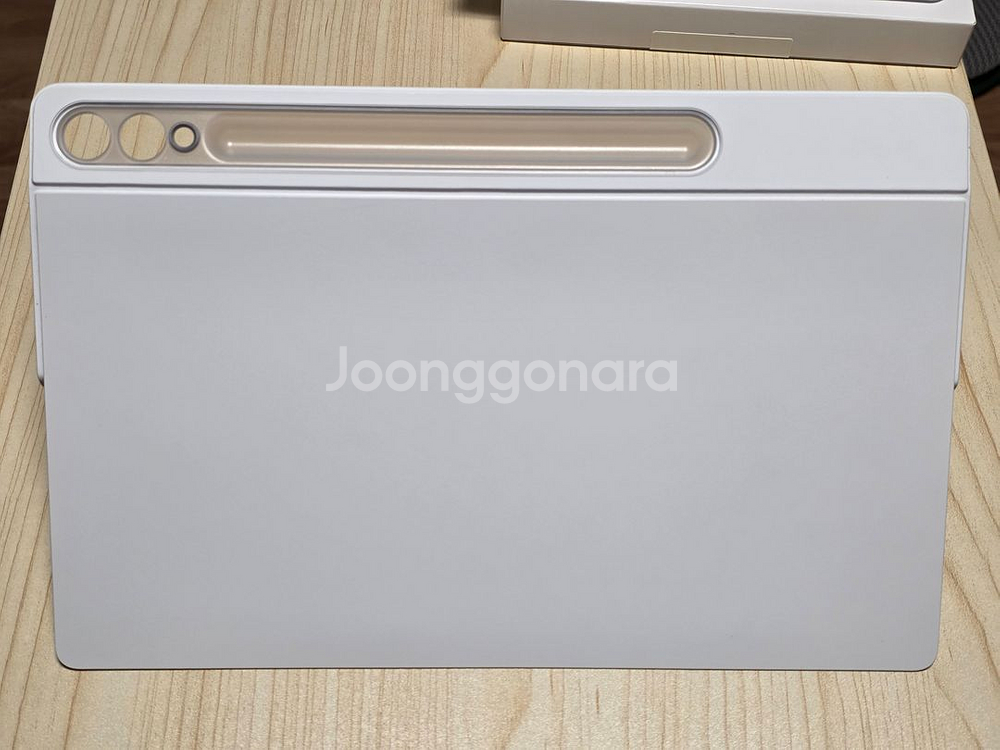 갤럭시탭 S10 플러스 AI 키보드 북커버 화이트 케이스--2