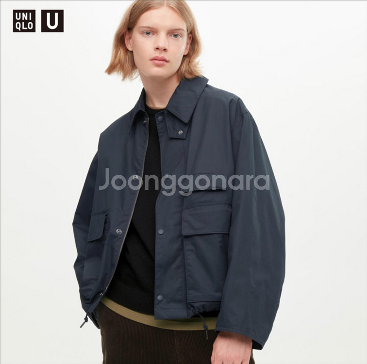 유니클로U르메르 유틸리티쇼트 블루종 자켓점퍼 네이비 M--4