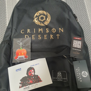 붉은사막 가방,스탬프,amd 키링,붉사,백팩 미사용