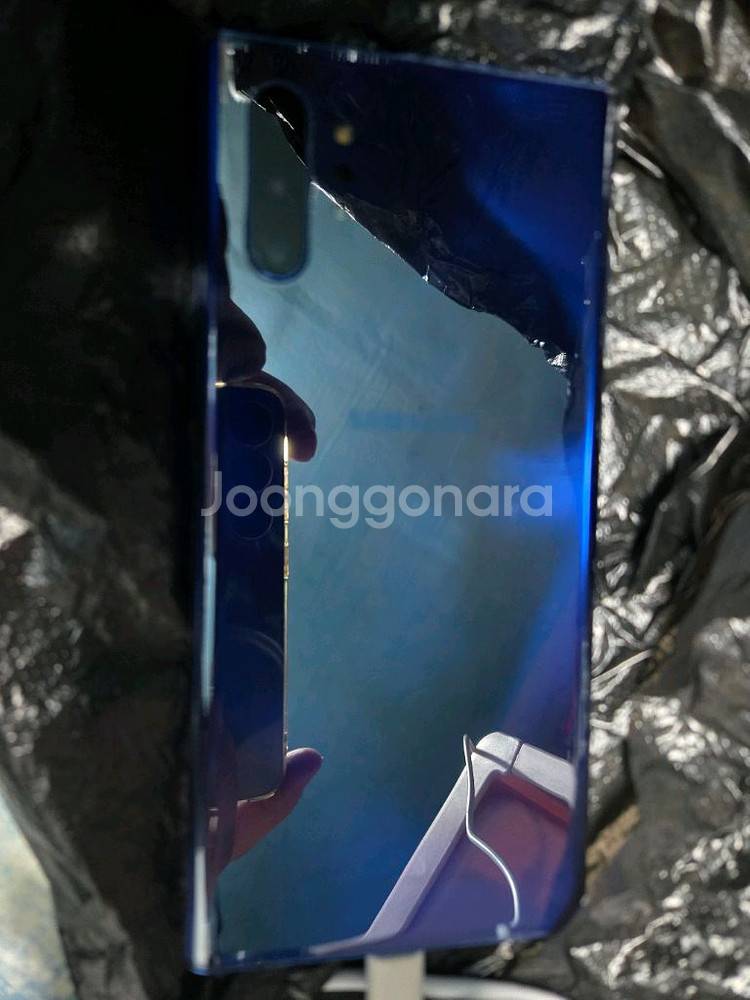 갤럭시 노트 10+ 5g 화면켜짐불량 부품폰--1