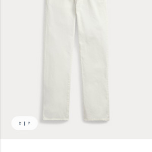 (새상품) 폴로 랄프로렌 헤리티지 스트레이트 데님 팬츠 화이트