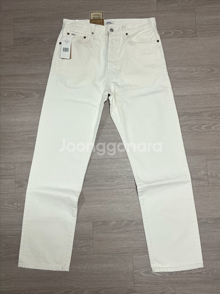 (새상품) 폴로 랄프로렌 헤리티지 스트레이트 데님 팬츠 화이트--1