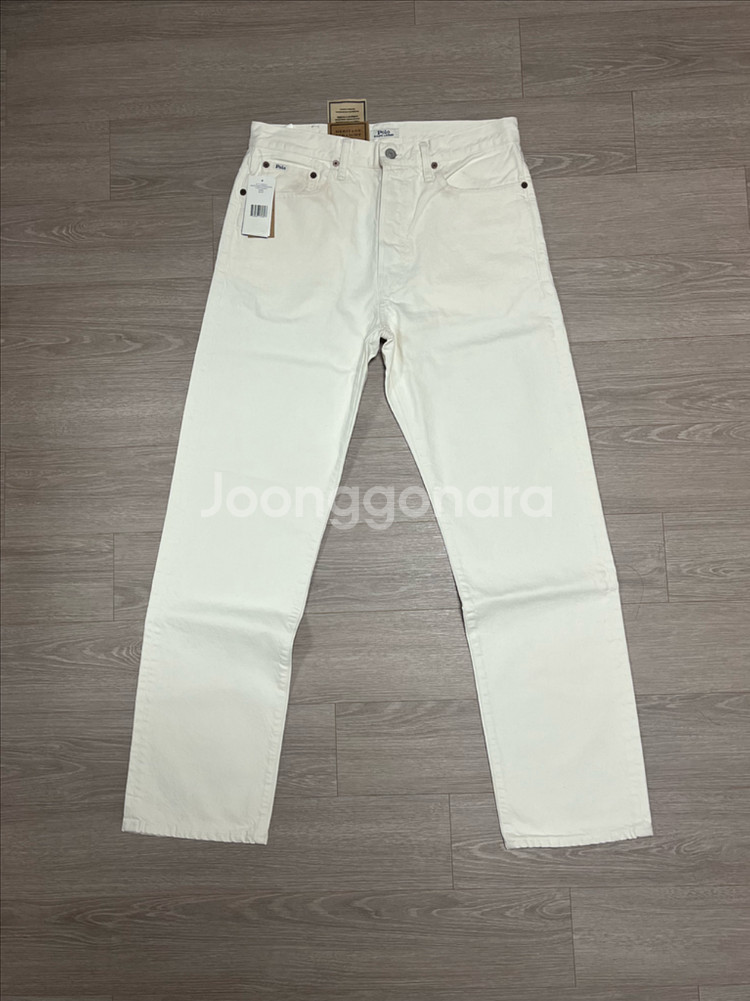 (새상품) 폴로 랄프로렌 헤리티지 스트레이트 데님 팬츠 화이트--2