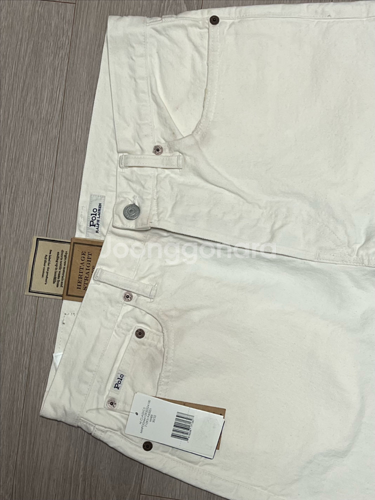 (새상품) 폴로 랄프로렌 헤리티지 스트레이트 데님 팬츠 화이트--3