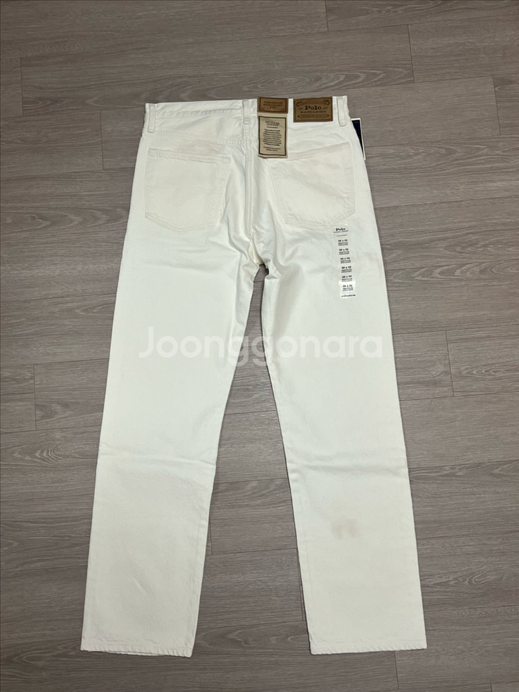 (새상품) 폴로 랄프로렌 헤리티지 스트레이트 데님 팬츠 화이트--7