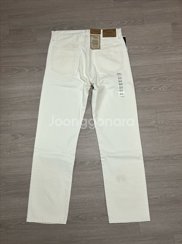 (새상품) 폴로 랄프로렌 헤리티지 스트레이트 데님 팬츠 화이트--6