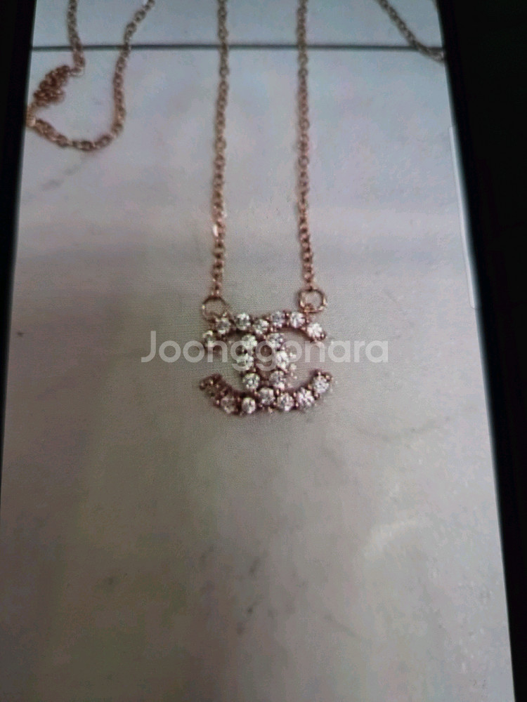 샤넬 CC 로고 펜던트 목걸이--0