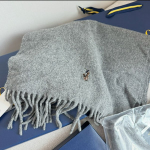 폴로 버진울 머플러 그레이(길이 173cm)(롯대백화점 본점 구매) 싸게 팝니다