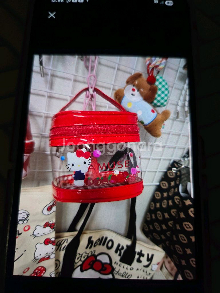 헬로키티 투명 미니 파우치--0