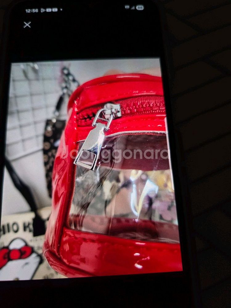 헬로키티 투명 미니 파우치--2