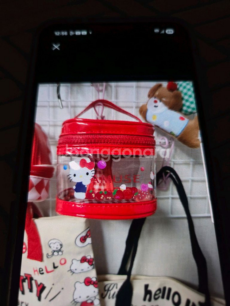 헬로키티 투명 미니 파우치--3