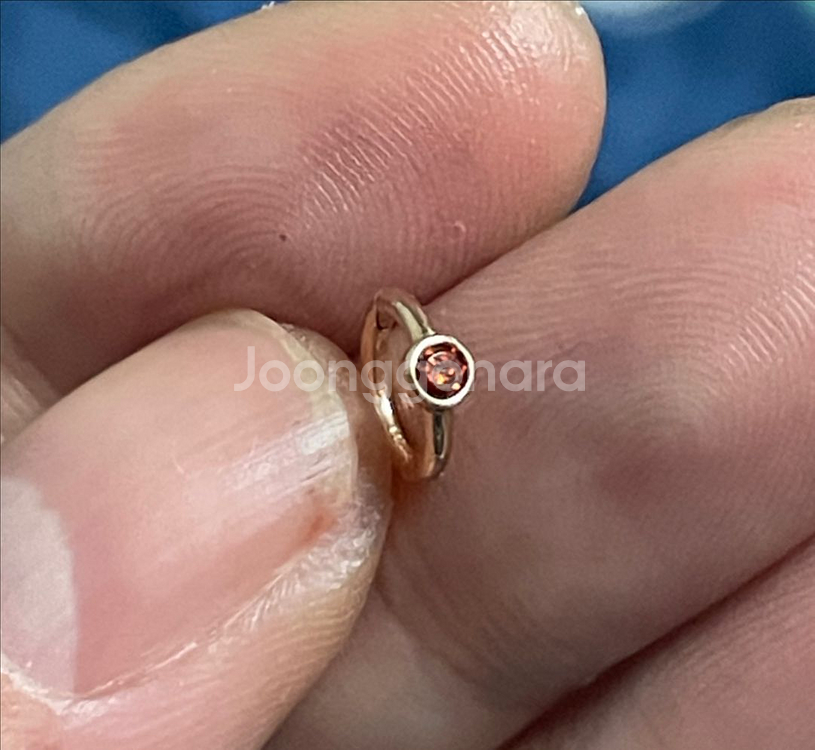 14k오렌지 사파이어 세그먼트링(급처)--0