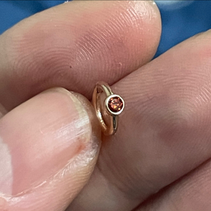 14k오렌지 사파이어 세그먼트링(급처)