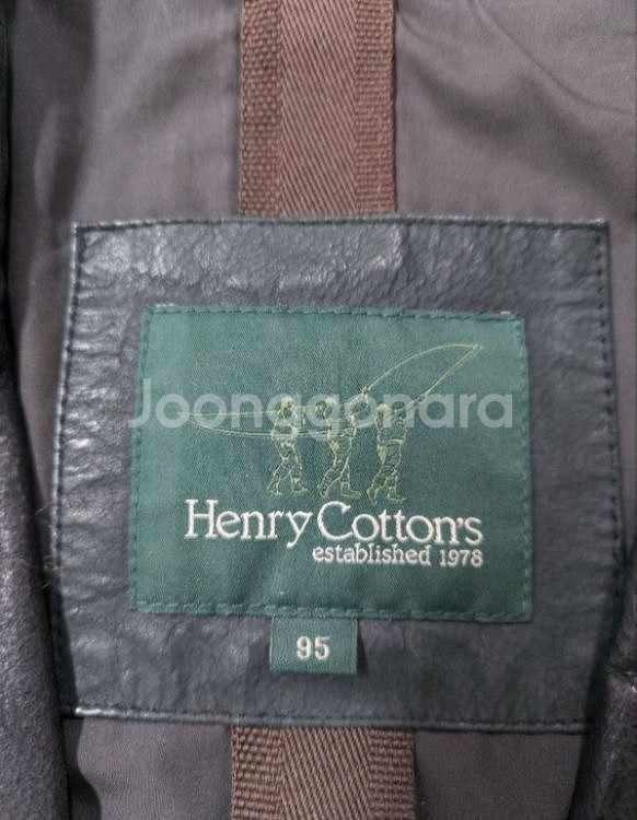 100)헨리코튼 양가죽 자켓점퍼--3