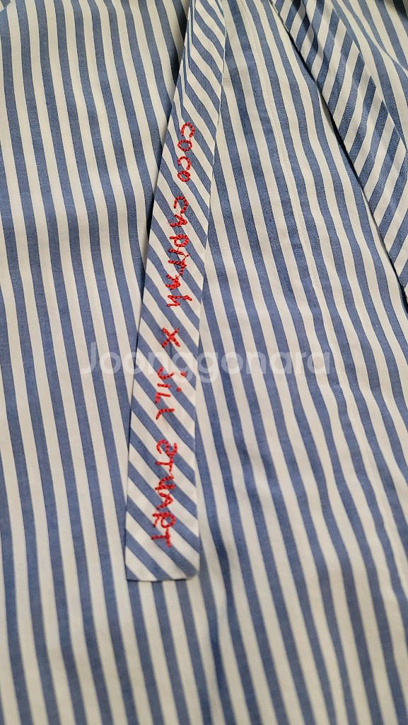 질스튜어트 스트라이프 셔츠(사이즈55)--4