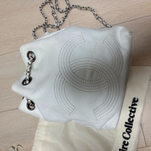 샤넬 빈티지 cc로고 화이트 미니 백팩 정품