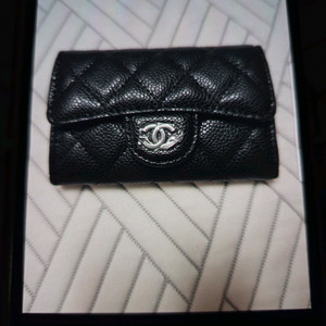 샤넬 캐비어 레더 카드지갑