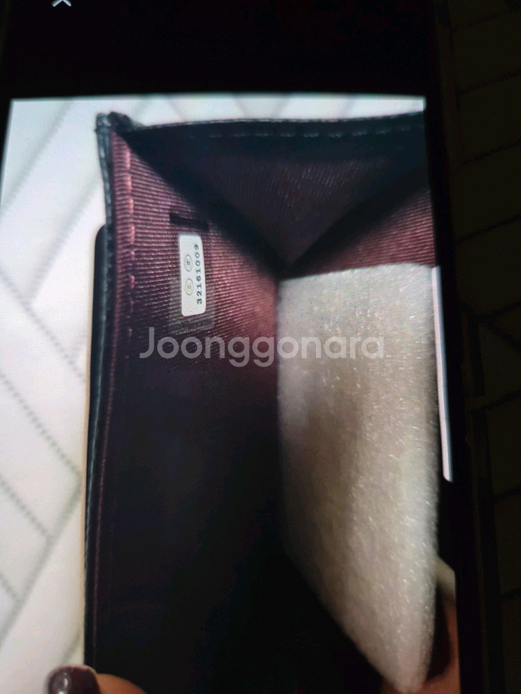 샤넬 캐비어 레더 카드지갑--3