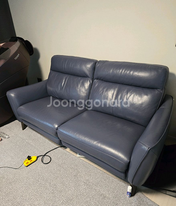 리클라이너 4인용 가죽 소파--0