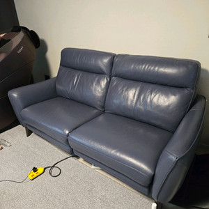 리클라이너 4인용 가죽 소파