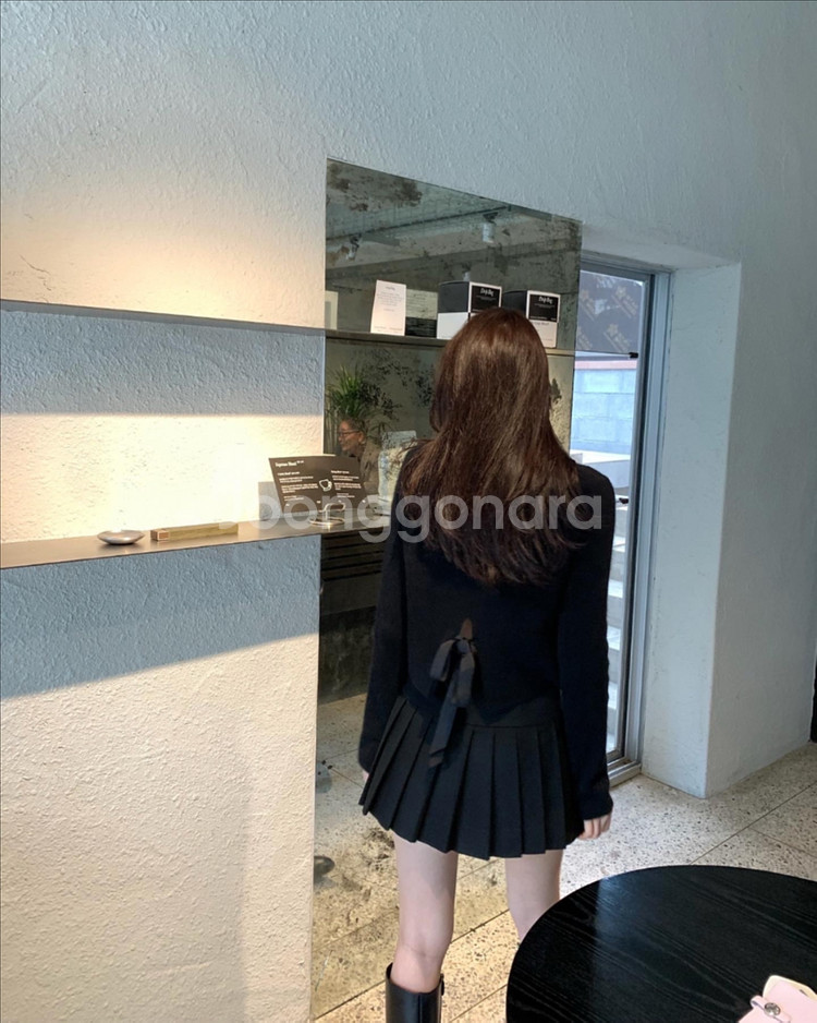 르플레인 블랙리본니트--2