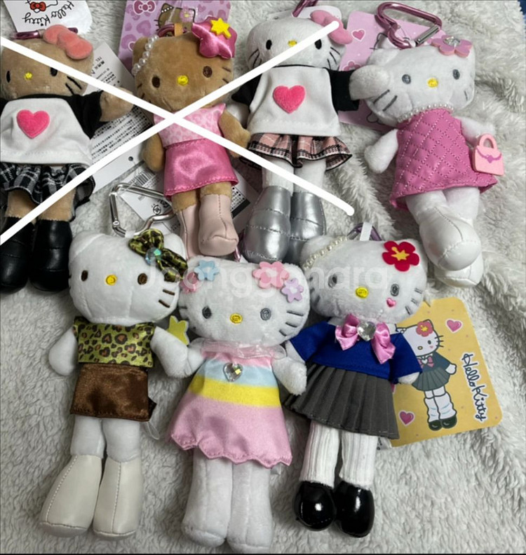 산리오 헬로키티 롱다리 키티 키링--0