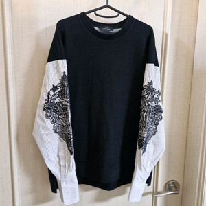 송지오옴므 자수 니트 셔츠 맨투맨 블랙 48