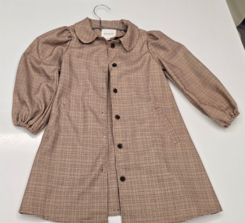 젤리멜로 체크 셔츠 원피스 겸 코트 110--1