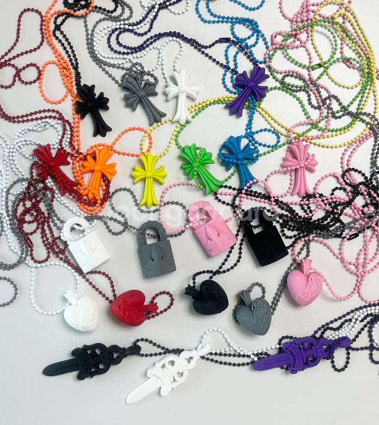 크롬하츠 실리콘 목걸이 팬던트--0