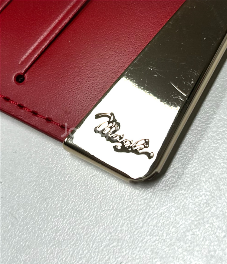 미니멀 카드 지갑 레드 새것--3