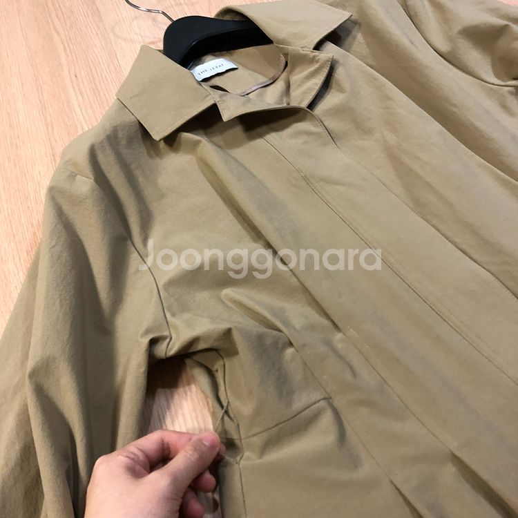 더아이잗 햅번 트렌치 셔츠 바스락 롱 원피스 자켓 코트--5