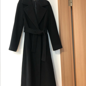 타임 코트 캐시미어 햅번 블랙 벨트 올드머니룩 하객룩