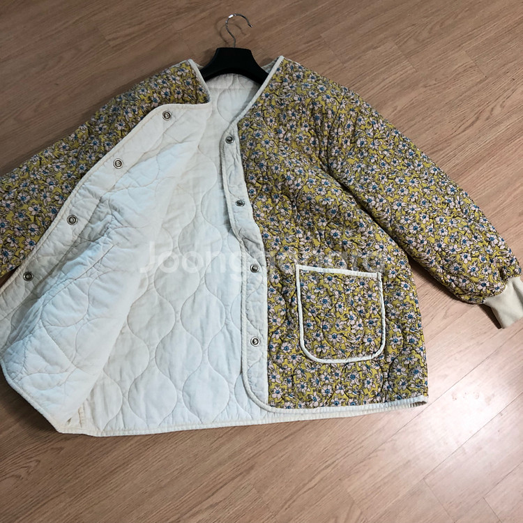 오드투옵티미즘 리버시블 양면 점퍼 자켓 퀼팅 코트--8