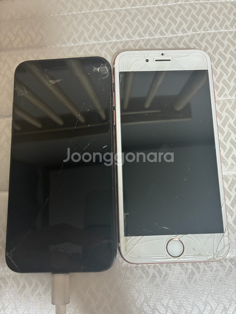 아이폰 6S 로즈골드 + 아이폰 8 블랙 급처--1