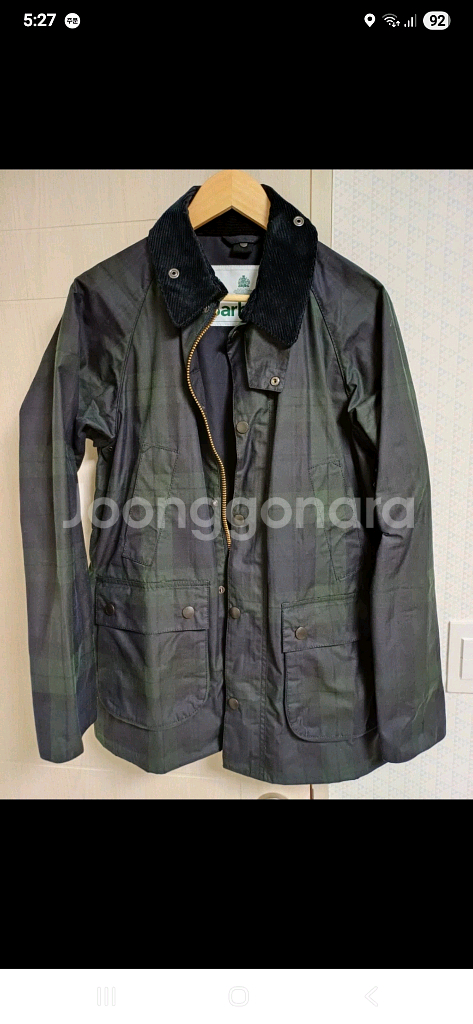 바버 SL 비데일 블랙와치 40사이즈--1