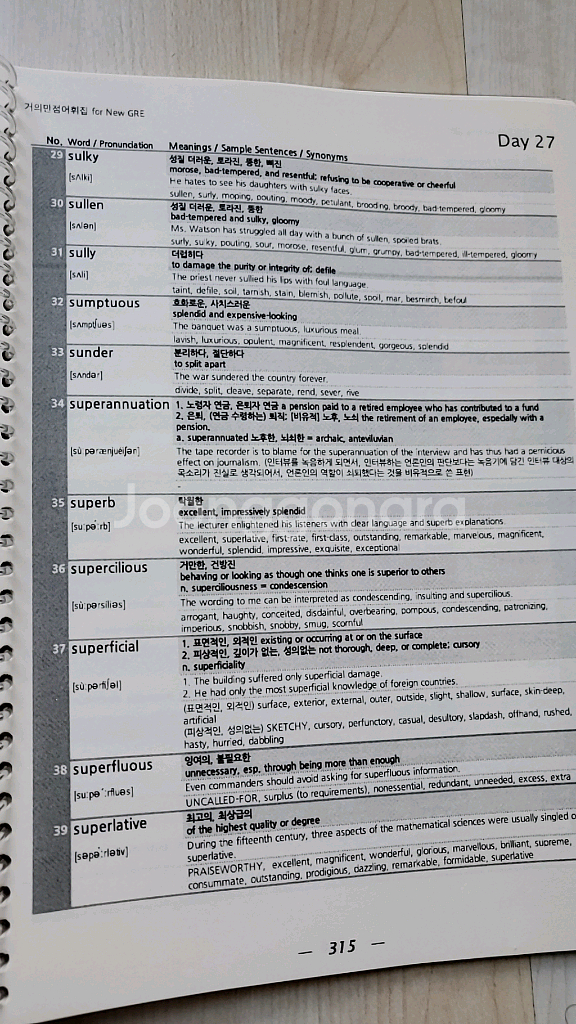 GRE 거만어 10.0 vocabulary팝니다--1