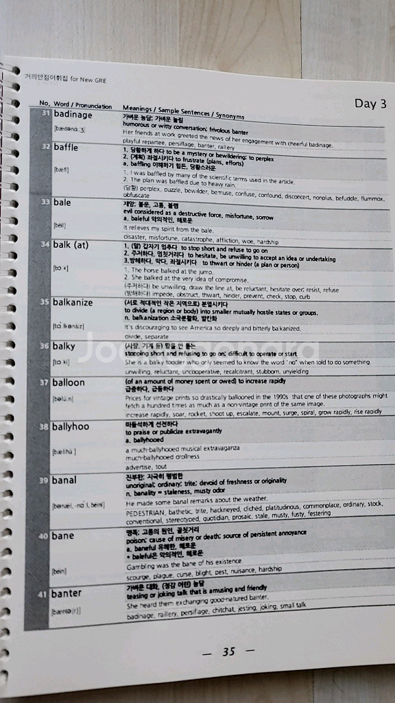 GRE 거만어 10.0 vocabulary팝니다--3