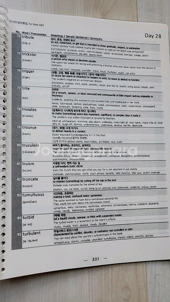 GRE 거만어 10.0 vocabulary팝니다--4