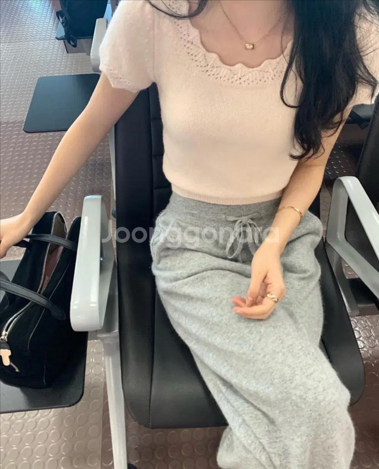 르플레인 캐시미어 니트팬츠 롱--2