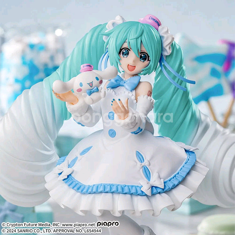 하츠네미쿠 시나모롤 화이트 드레스 세가 루미나스타 피규어--0