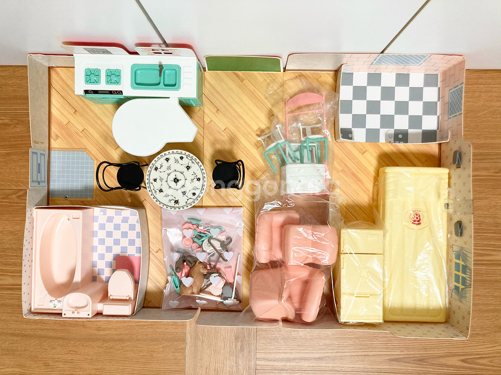 고전완구 빈티지 마바바비 하우스 인형 집--0