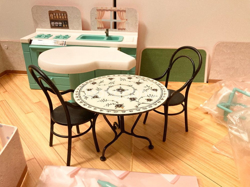 고전완구 빈티지 마바바비 하우스 인형 집--2