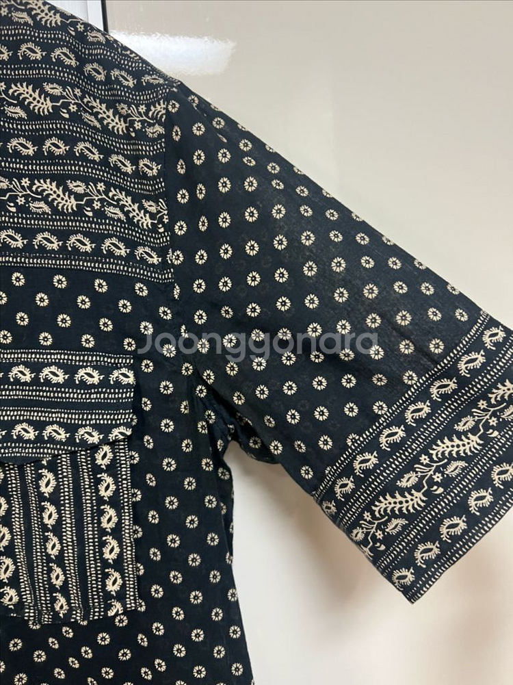 이자벨마랑 페이즐리 패턴 셔츠 미니원피스 반팔 블라우스 아사면 여행룩 휴가룩--11